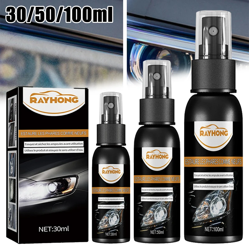 

Car Cleaning Agent Set Universal Auto Headlight Repairing Scratches Remove Spray Car Maintenance Renewal Accessories 30/50/100ml