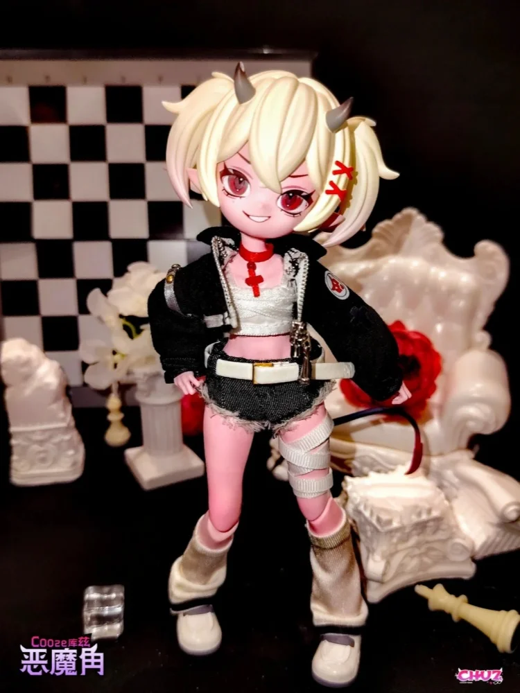 Pre Sale Genuine 1/8 Bjd Devil'S Horns Movable Doll Blind