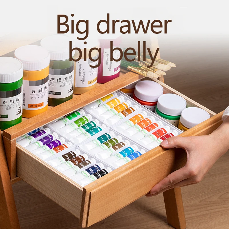 Beech drawer type easel sketch painting art students special lifting tilt easel long use is not easy to deformation