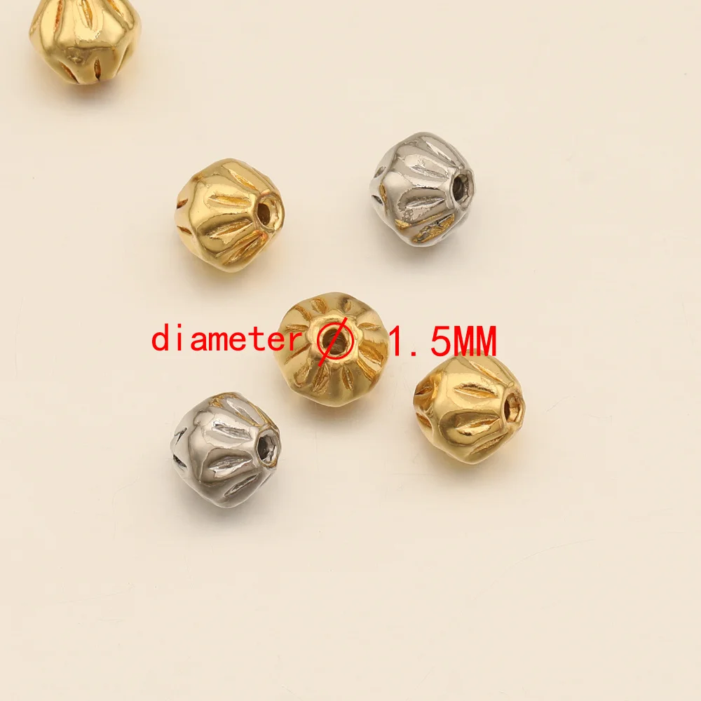 Cordial Design 50Pcs 8*9MM Jewelry Findings & Components/Genuine Gold Plating/Hand Made/Copper/Round Shape/DIY Bracelets Beads - cordial