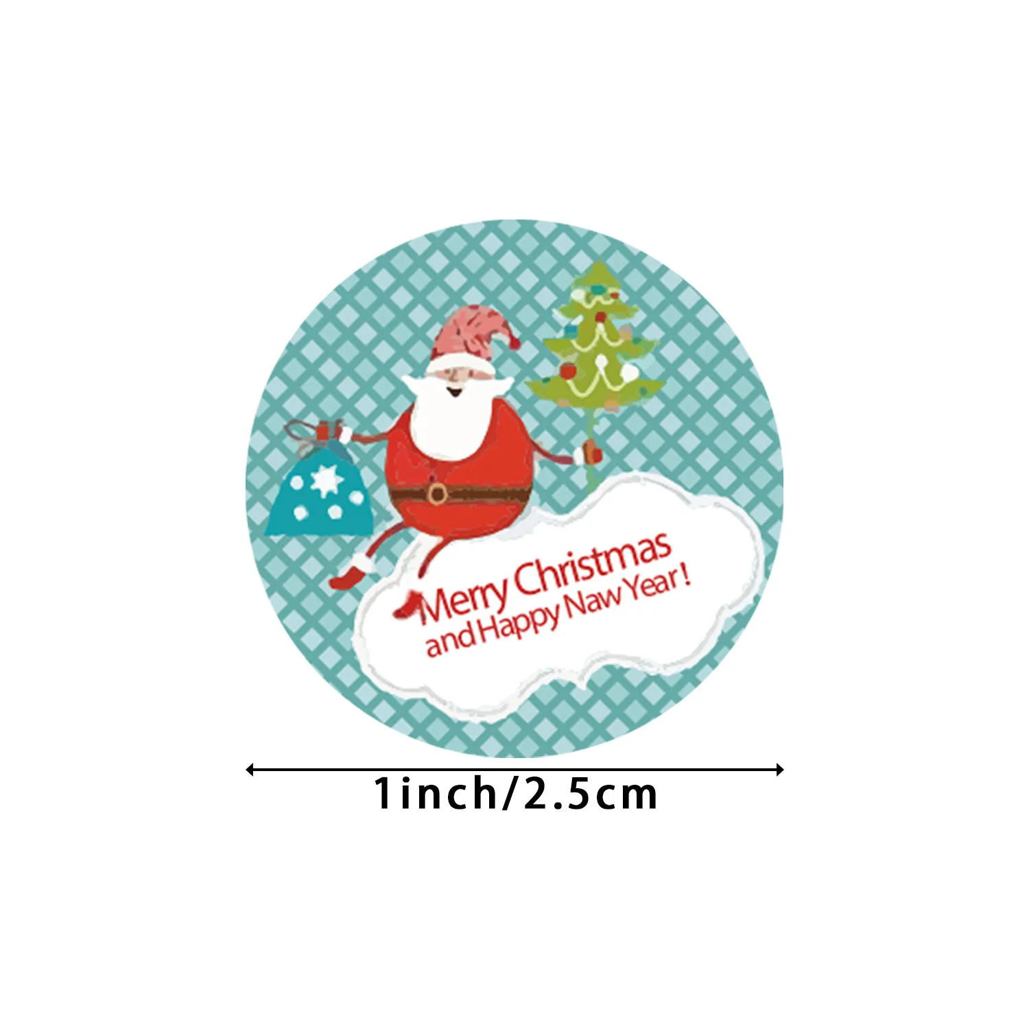 50-500Pcs 1inch Weihnachten Urlaub Dekor Abdichtung Label für Kleine Unternehmen Verpackung Geschenk Decor Weihnachten Baum Candy aufkleber – Detail 6
