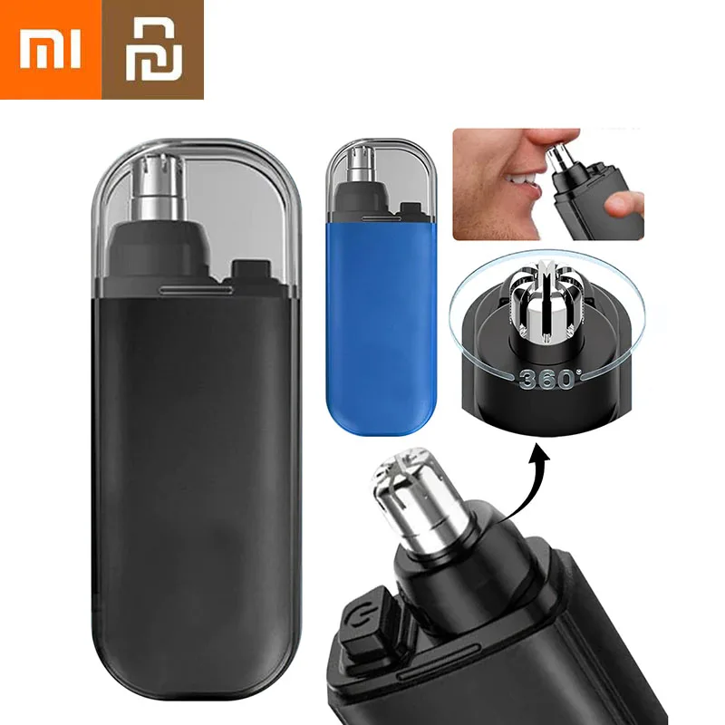 

Триммер Xiaomi Youpin 2 в 1 для носа и ушей, Аккумуляторный USB-триммер для бровей и ушей, мощная машинка для стрижки волос с двойным электроприводом