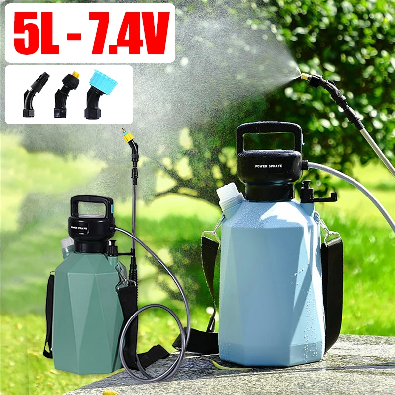 

Electric Sprayer 5L Watering Bottle With Spray Gun Automatic Atomization Garden Plant USB Rechargeable Irrigation Tool 7.4V