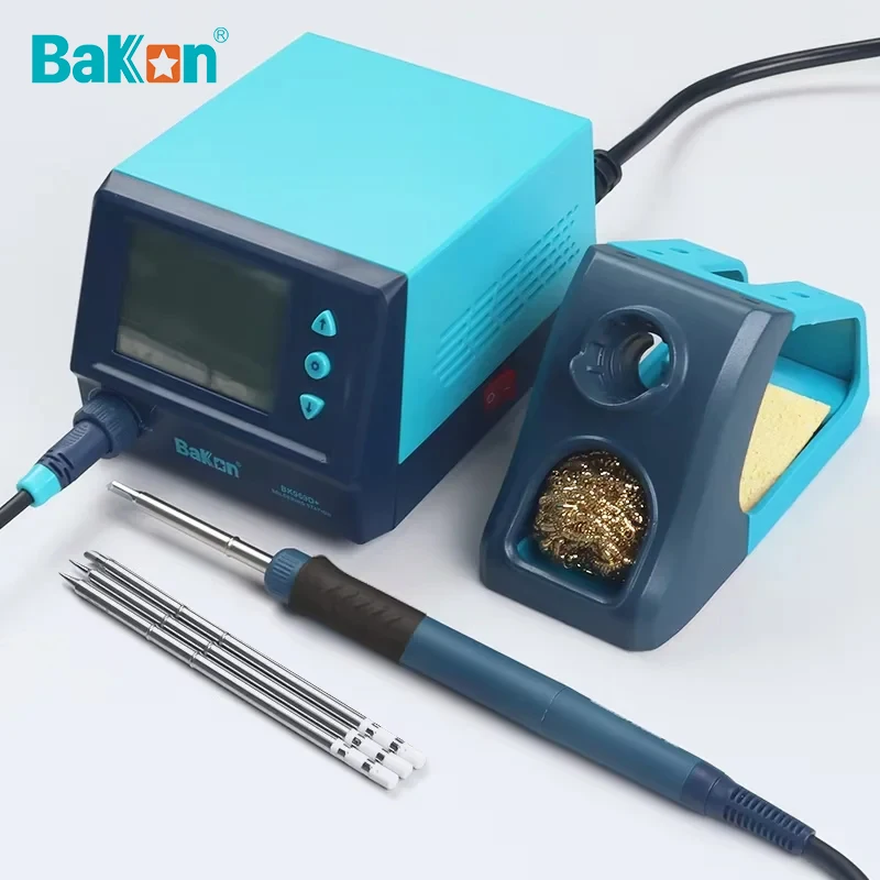 Soldering Station,Soldering Tool,Welding Tool Bakon 75W Soldering Station T12 Welding Equipment Auto Sleep Intelligent Constant Temperature Welding Machine BK969D+