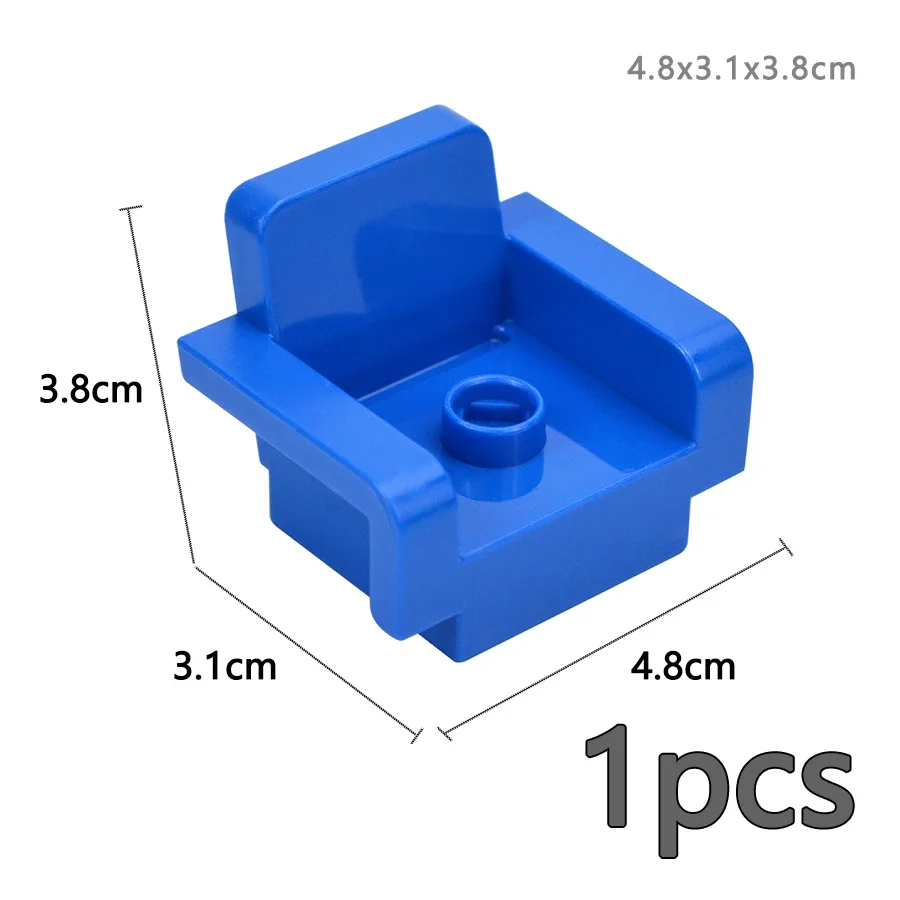 Duploes Large Particle Figures: Big Size Building Blocks for City Furniture & House Sets