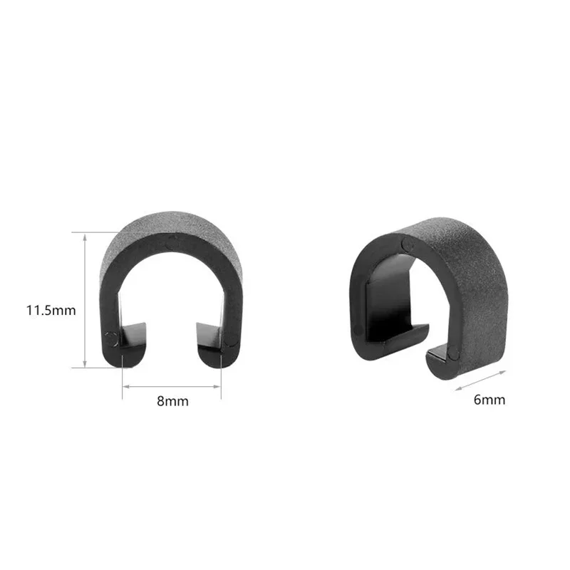 30/60PCS Bicycle C-type Buckles Plastic Brake Line Shift Brake Cable Clamp Guide C-Clips U Shaped Snap Clamp Bicycle Accessory