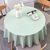 PVC Waterproof Table Cloth Oil Proof Wipeable Round Tablecloth Print Table Cover Desk Cloth for Kitchen Garden Dining  Wedding 3