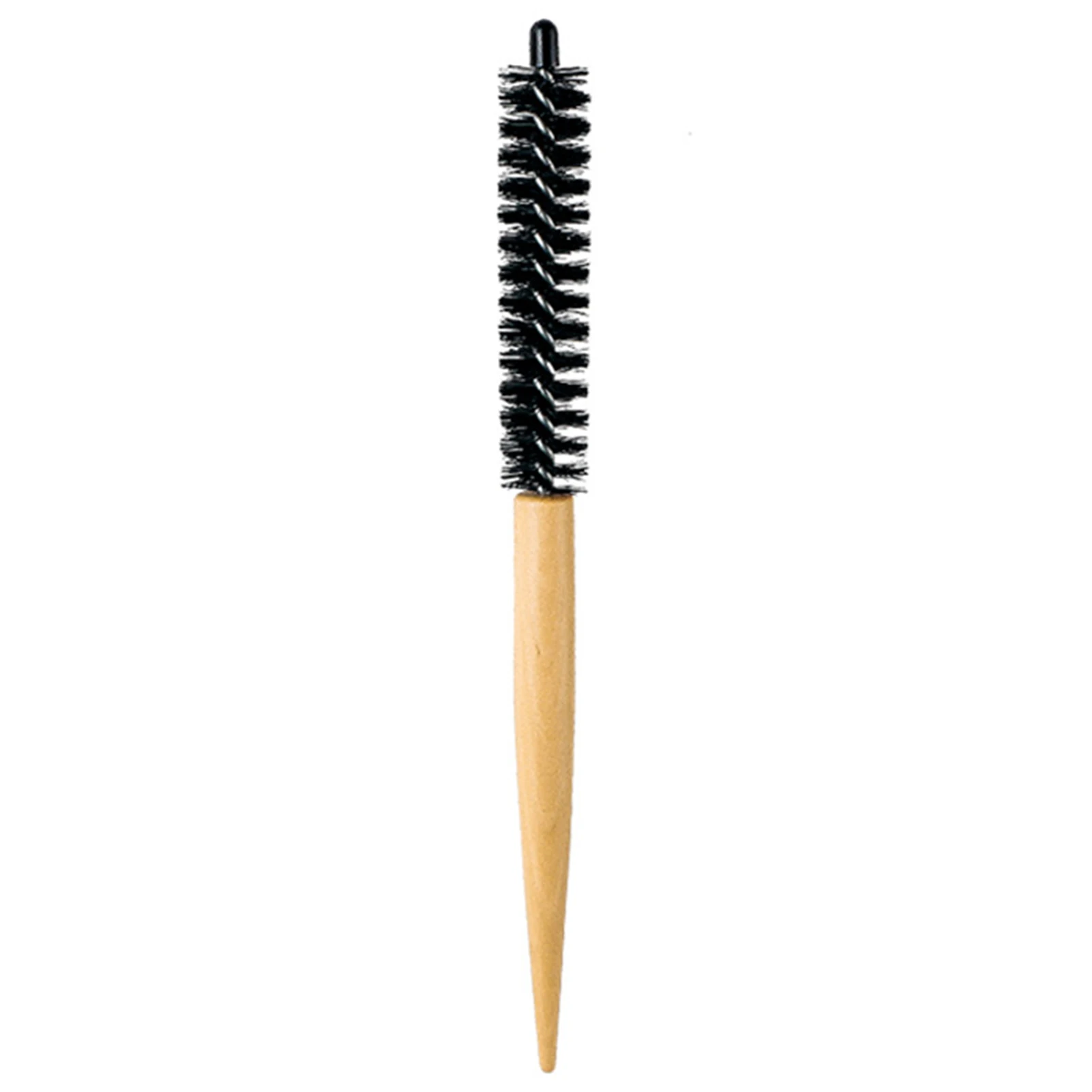 Small Round Hair Brush Wooden Handle Mini Round Hair Styling Brush for Short Hair Blow Drying 6
