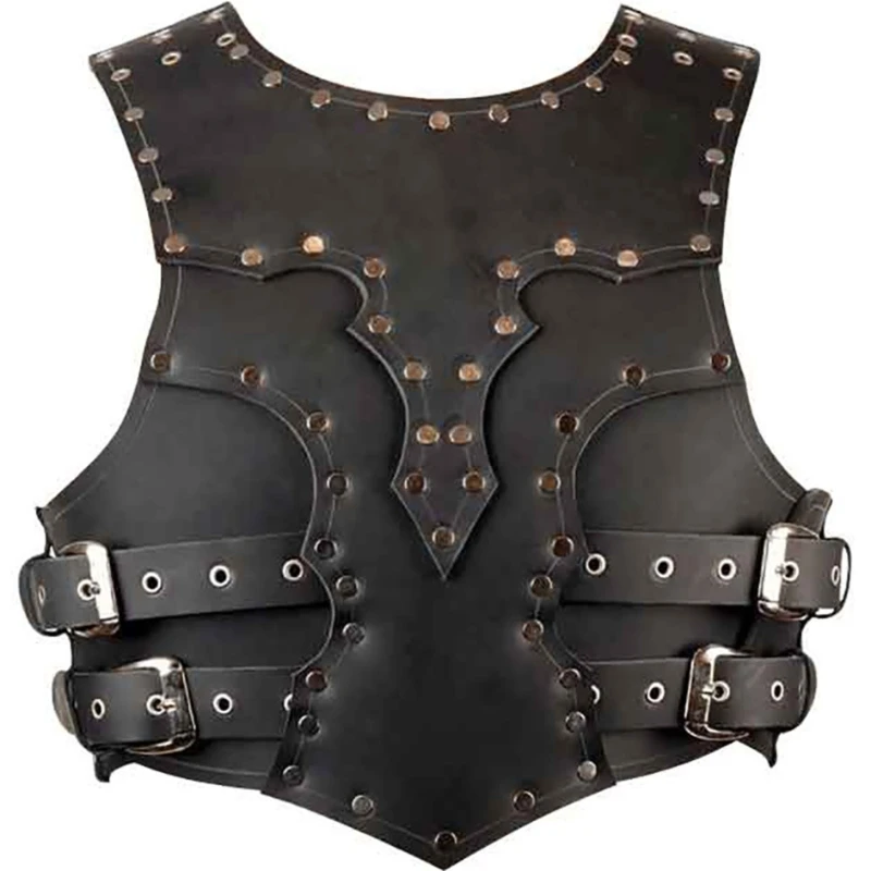 

Vikinges PU Leather Chest Retro Knight Body Armors Medieval for LARP/Cosplay Activities