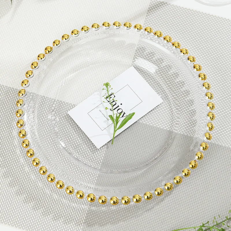 

100 Pcs Charger Plate Plastic Decorative Service Plate Gold Silver Dinner Serving Wedding Decor Table Place Settin 13Inches