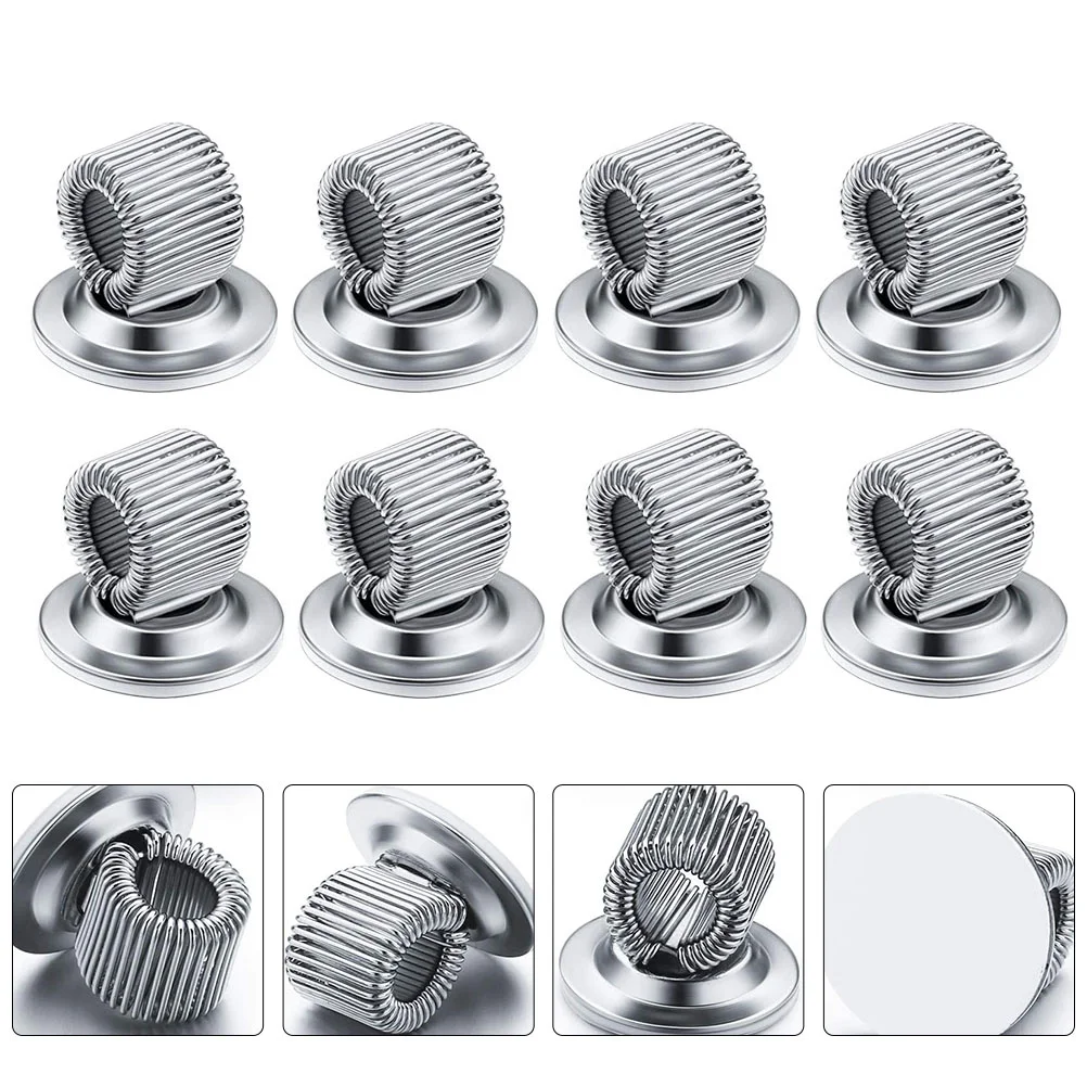 

Pen Clip Holder Steel Adhesive Organizer Stainless Spring Notebook Clipboard Holders Self Clamp Sticky Clips Manganese