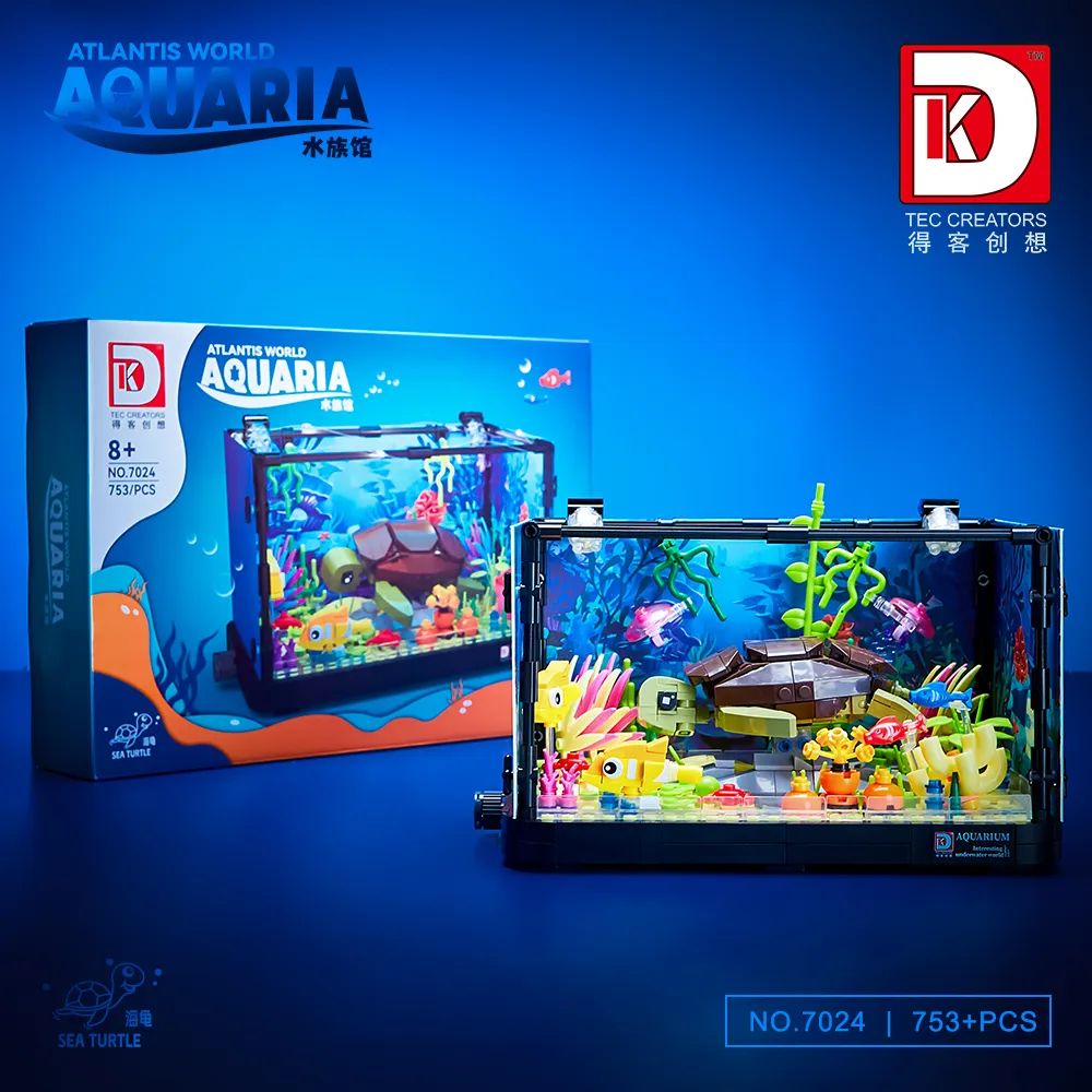 

Creative Jellyfish Turtle Clown Aquarium Fish Tank Building Blocks Underwater World 31122 Assemble Bricks Toys Kids Girl Gifts