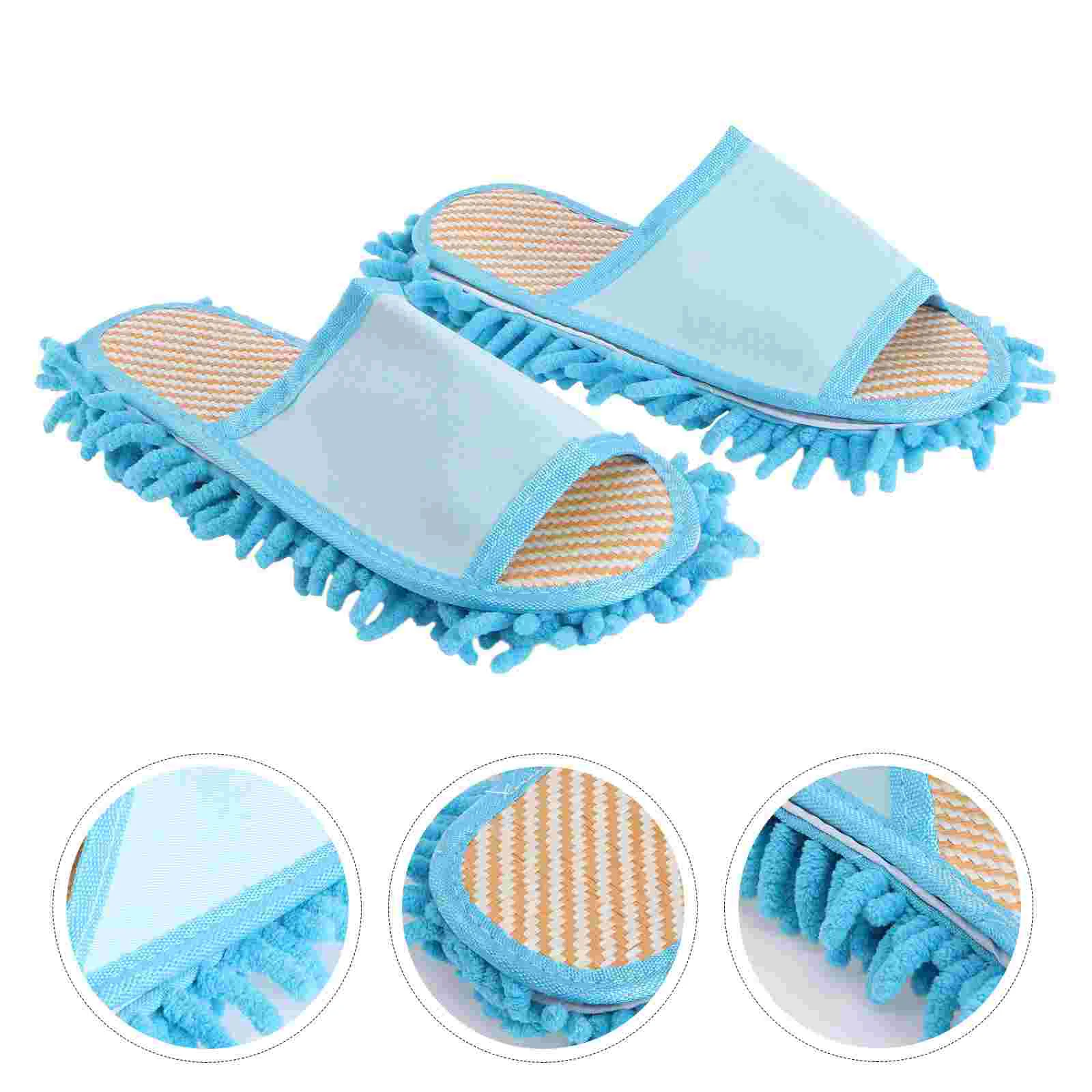 

1 Pair Summer Indoor Slippers Convenient Floor Cleaning Slippers Floor Slippers