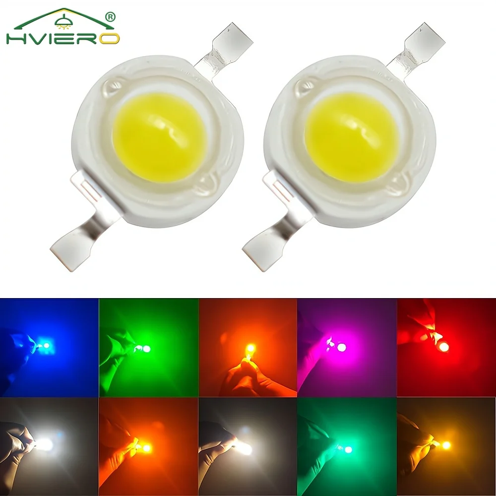 LED Bulbs 10Pcs 5W High Power Chip Lights Bead Emitter Diode Round DIY White Strong Decoration Wall Billboard Atmosphere Lamps