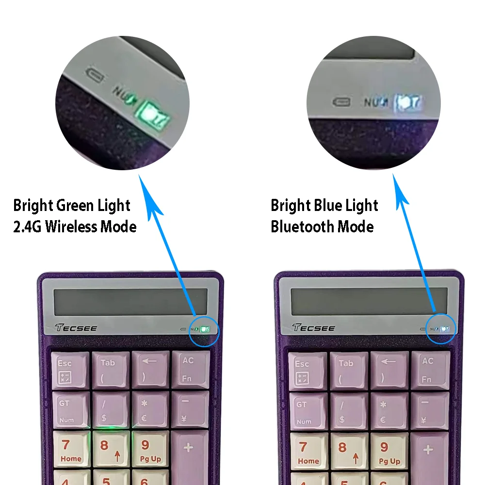 Patch See-Mini calculatrice électronique sans fil Bt, clavier numérique  mécanique, noir, violet, école, bureau, jeu, bricolage