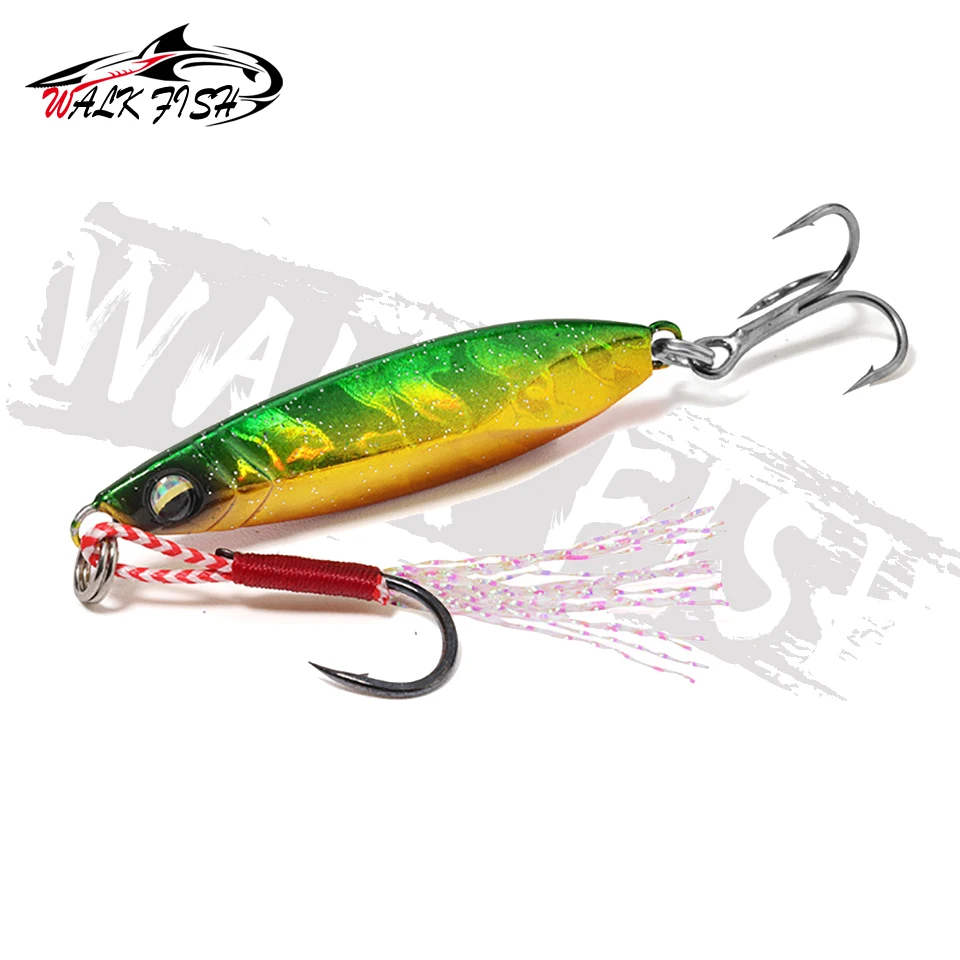 WALK FISH New Japen Metal Cast Jig Spoon 10/15/20 Shore Casting Jigging  Fish Sea Bass Fishing Lure Artificial Bait Tackle Pesca - AliExpress