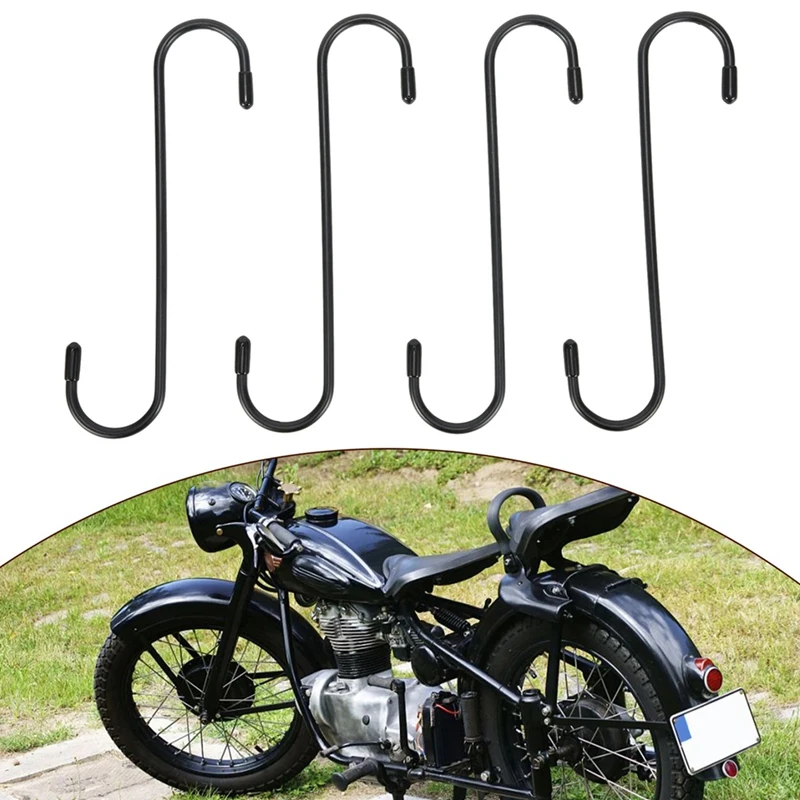 자동차 켈리퍼 S자형 브레이크 켈리퍼 행어 후크, 베어링 액슬 자동차 도구 브레이크 시스템용 고무 팁 포함, 4 개