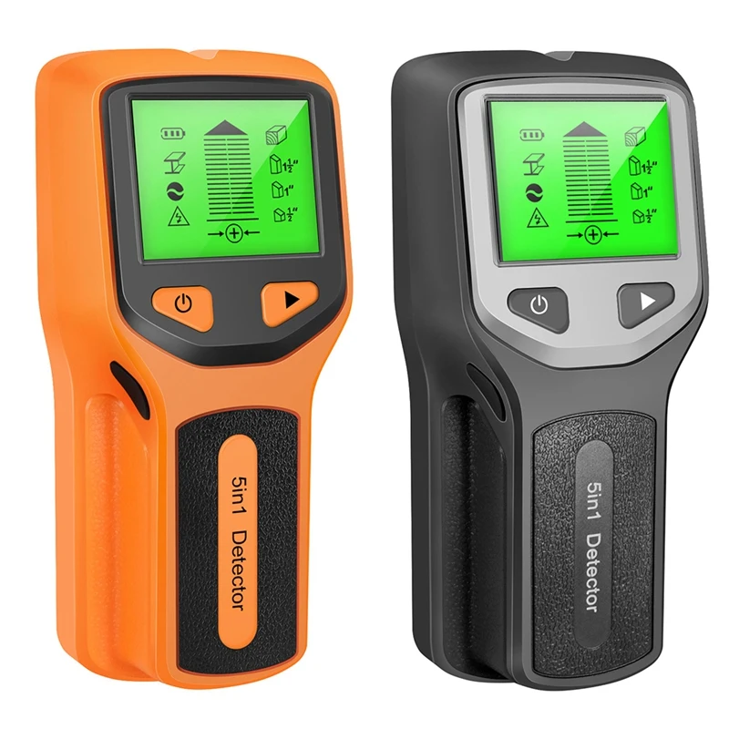 5 In 1 Scanner Da Parete Rilevatore Di Perni Rilevatore Di Pareti Portatile Digitale Rilevatore Di Metalli Per Tubi Dell'Acqua In Pvc Arancione Durevo