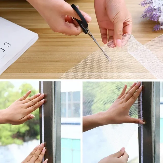 Anti Fly Mosquito Net Window Screen Mesh Adhesive Mosquito Insect Flying Bug Net Curtains for Kitchen Windows Home Protector 2