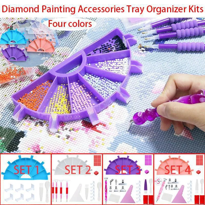 Organizador de bandejas de pintura de diamantes, herramientas de pintura de  diamantes DIY para adultos, Kit de accesorios de artes de diamantes con 12  ranuras para bandejas de perforación Xemadio MZQ-0786