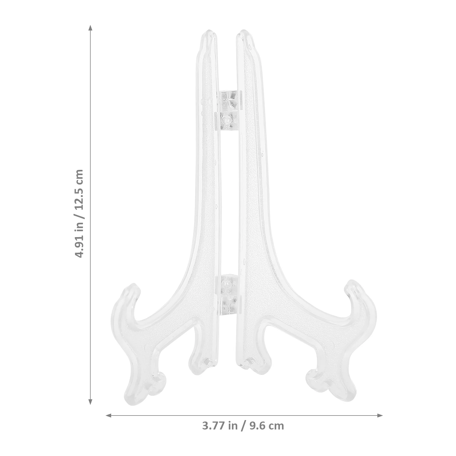 12 Pcs Transparent Hanging Rack Tea Cake Plastic Display Stand Acrylic Fold Easels Plate Holders Dish 2