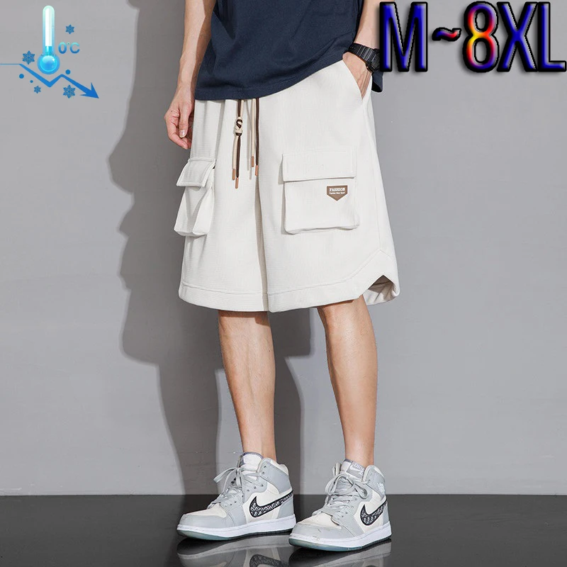 

2024 Mens Shorts Summer Knee Length Casual Bermuda Male Y2k Sport Basketball Loose Cool Oversize Big Size Fashion Breeches Black