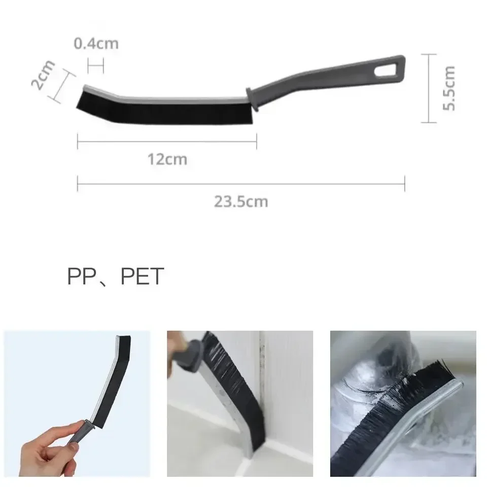 מברשת ניקוי עם שערות קשות לקו רצפת מקלחת 1 יחידה, מפרקי אריחי מטבח ושירותים בזווית מתים, ניקוי רווחי שטיח עמיד