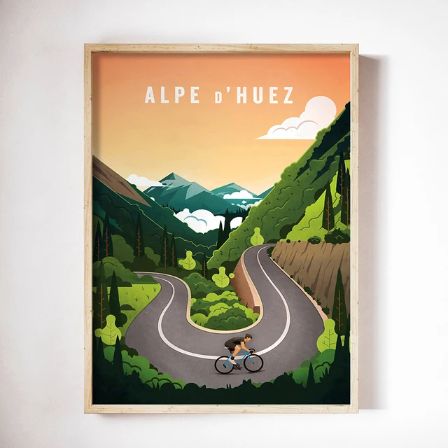 Affiche Cyclisme – Col Du Tourmalet – Poster Vintage Sport