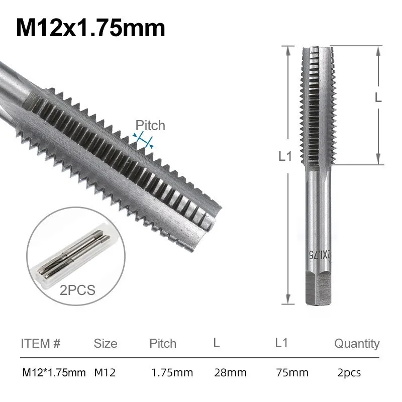 thumbnail image 2 of Uxcell 2pcs Hand Plug Tap #1-64 UNC 2B Thread Plug Style Taps Straight Flute Screw Tapping Threading Tool 1b5521ab 8890 4e31 A453 0107253349b1.2ff3dae3dbac910b8309dcd0ccfd94eb 2 of 14
