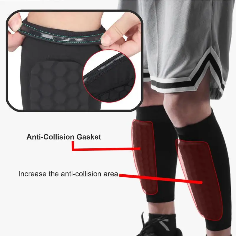 Soccer Shin Guards Breathable Martial Art Shin Guards Soccer Pads Moisture-Wicking Protector Anti-crash Leg Protection