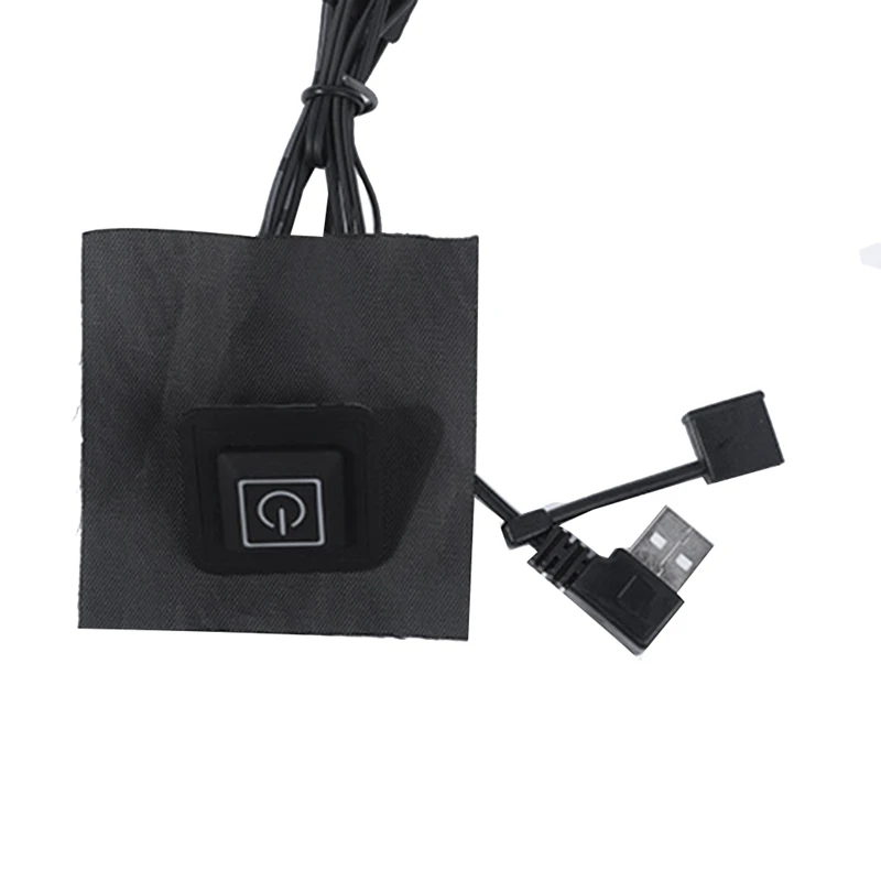 2X USB Warm Paste Pads Fast-Heating Carbon Fiber Heating Pad Safe Heating Warmer Pad For Vest One Drag Three
