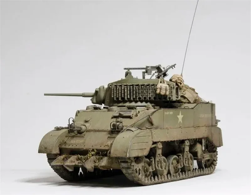 Coolbank Model G2080 Usa M5a1 Stuart Remote Control Tank Toy Military Simulation Tank Toy Model Children'S Assembly Toy Gift 4