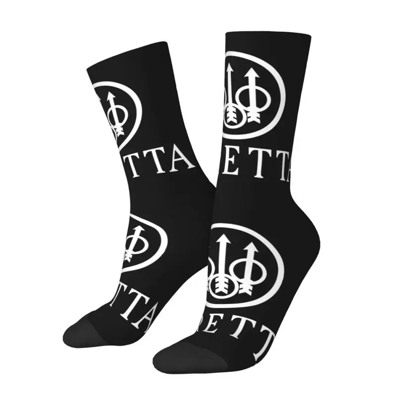 Novelty Men's Berettas Dress Socks Unisex Warm Comfortable 3D Printing  Military Gun Lover Crew Socks