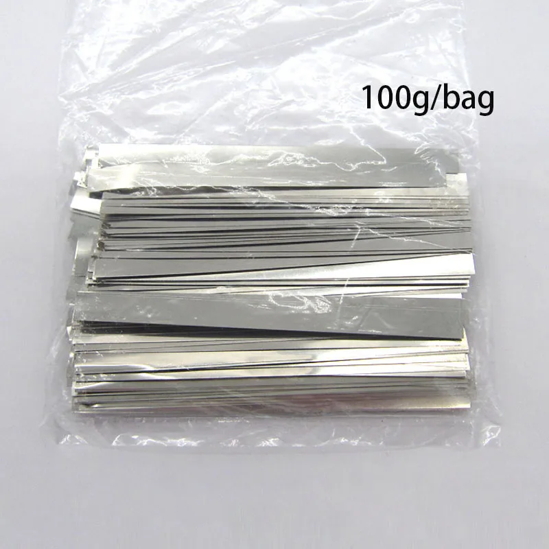 18650 Li-ion Battery Connection Piece Steel Nickel Plated 0.1*100*4/5/7MM Electro Solder Nickel Piece for DIY18650 100g/bag