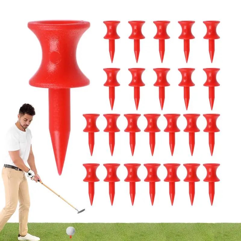 

Golf Tees Bulk 25pcs Anti-Slice Golf Tees 31mm Wheel Type Double Layer Shockproof Golf Tees For Men And Women Golf Practice