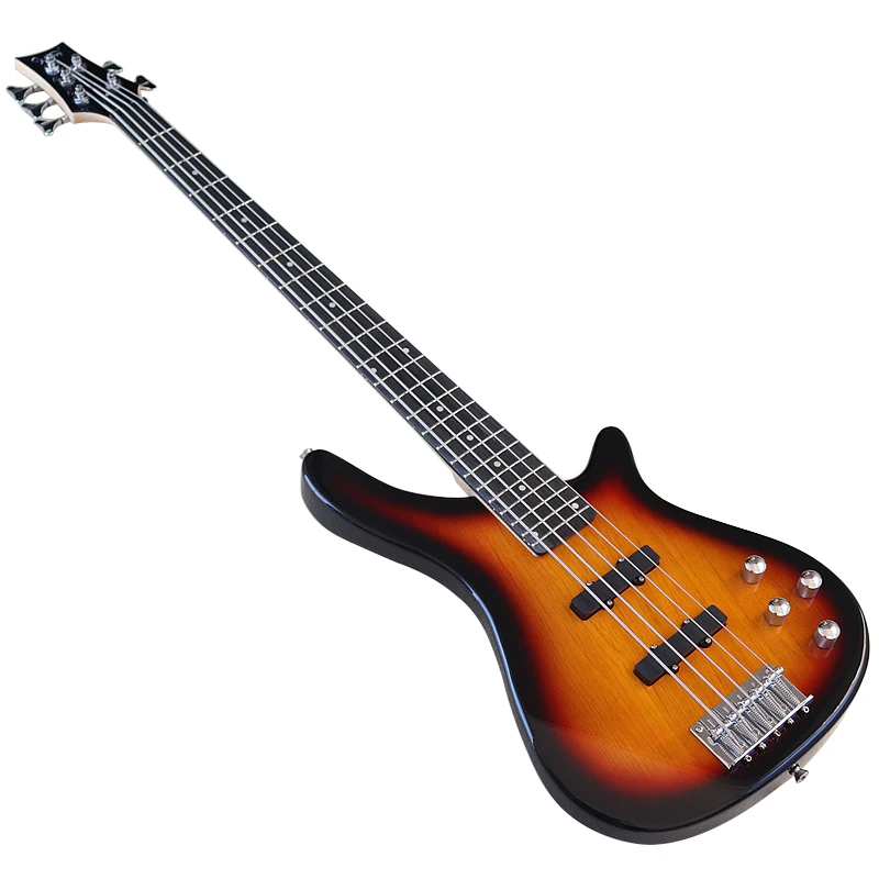 HighGlossElectricBassGuitar5String43InchSolidBasswoodBody