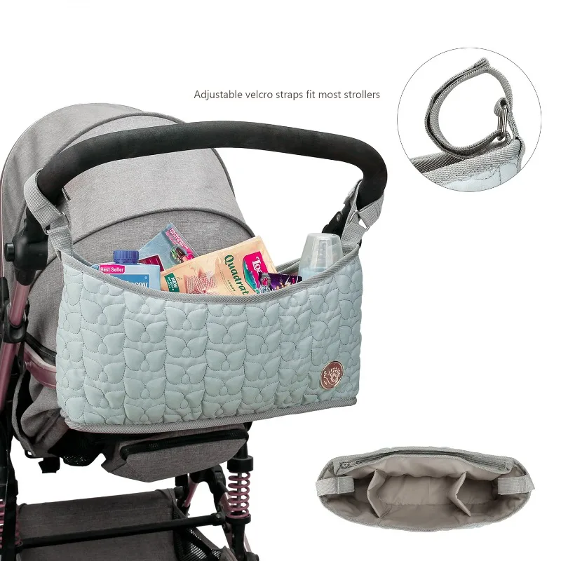 Quilted Baby Stroller Bag Outdoor Stroller Mummy Bag Waterproof Mother and Baby Travel Outdoor Mommy