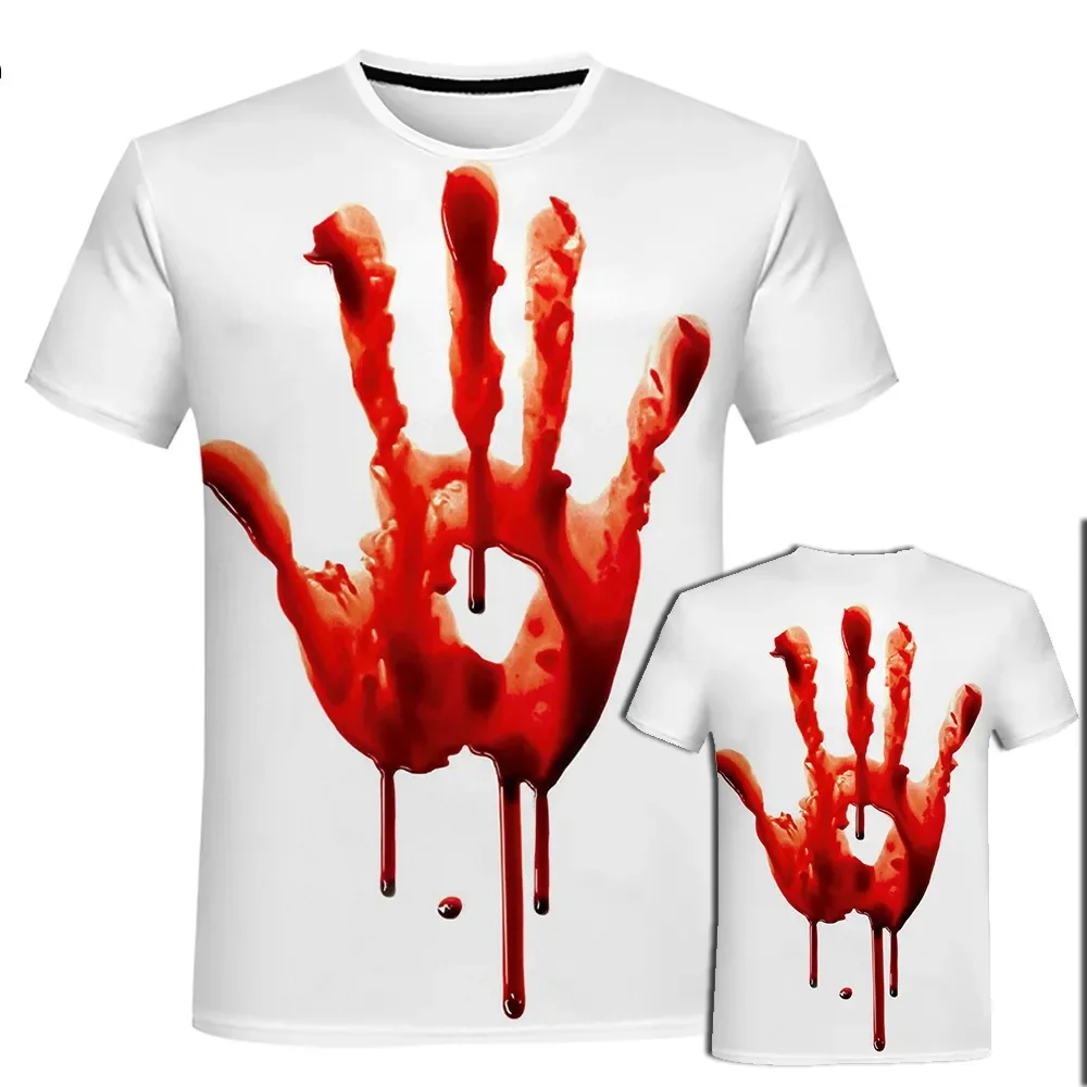 

Fashionable and Lnteresting Paint Spatter Pictures For Men's T-Shirts Trend Digital Printing Casual Round Neck Short Sleeved