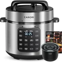 Carori 9-in-1 Electric Pressure Cooker 6 Qt,Programmable Multi-Function Cooker with Safer Vent,Olla de Presion,Rice Cooker,1000W 1