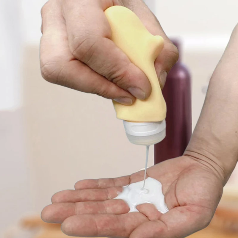 

Дорожный силиконовый флакон для шампуня, геля для душа, очищающее средство для лица, портативный набор с двойной герметичностью