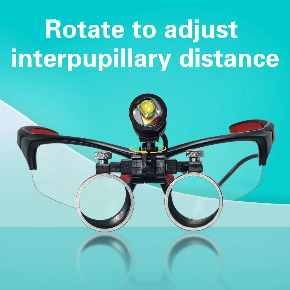 Dental Magnifier with LED Headlight Optical Dental Loupes for Dentist Binocular Magnifying Glasses with Headlamp for Surgery 3