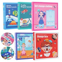 Multi-style Wooden Magnetic Costume Puzzle For 3+ Year Old Kids, Montessori Toys For Children, Educational Gift For Boys & Girls 1