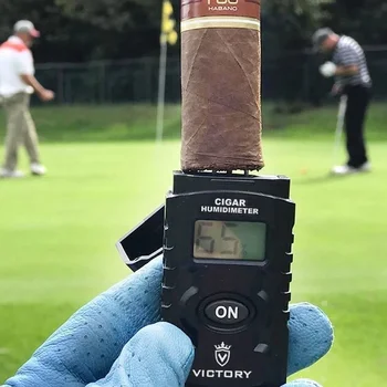 Portable Digital Cigar Electronic Humidometer Cigar Internal Measurement of Humidity Needle Cigar Accessories Gifts Golf Lover