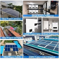 Système d'énergie solaire 10kw hors réseau hybride complet Kit de système solaire domestique 5kw 12kw 15kw 20kw systèmes d'énergie de panneau solaire 3