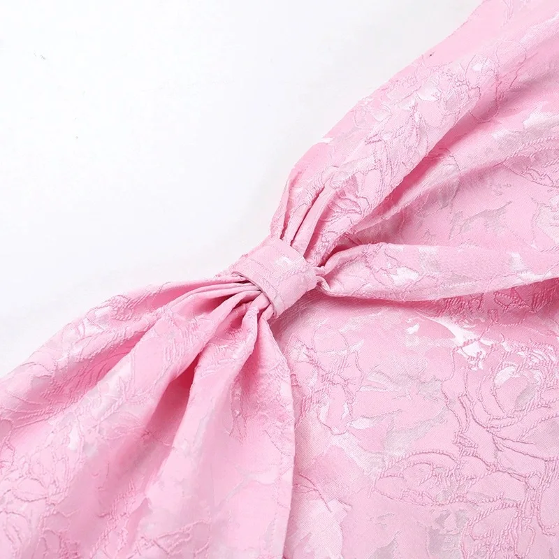 Europa und die Vereinigten Staaten Sommer neue grenzüberschreitende süße schlanke Jacquard-Röhrenoberteil Riemen Schleife Overall Großhandel Schulter. – Detail 22