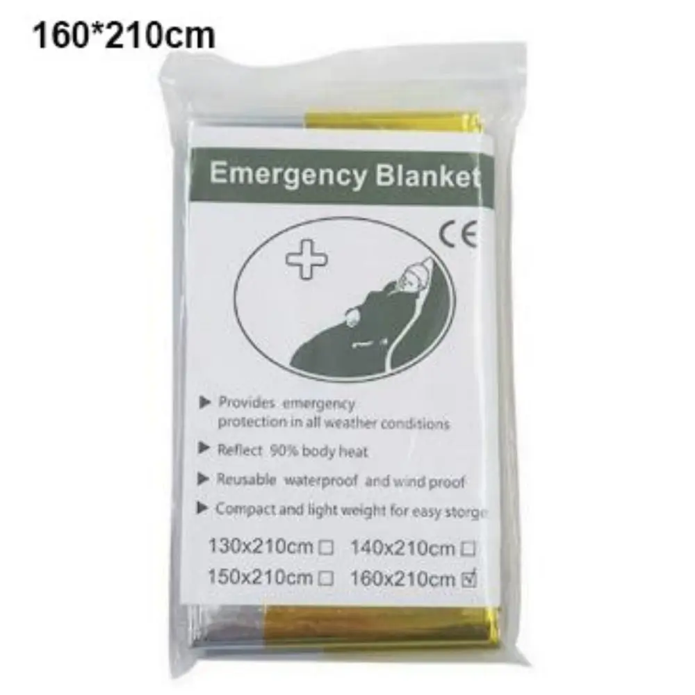 Waterproof Emergency Survival Blanket with Storage Bag Whistle 6 Styles Foil Thermal Blanket Portable Curtain Sleeping Bag