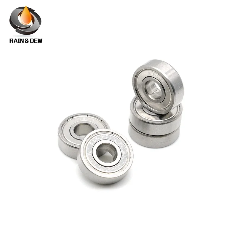 S608ZZ Stainless Steel Ball Bearing 608zz ABEC-9 8x22x7mm Roller Skates Bearing 608 8Pcs