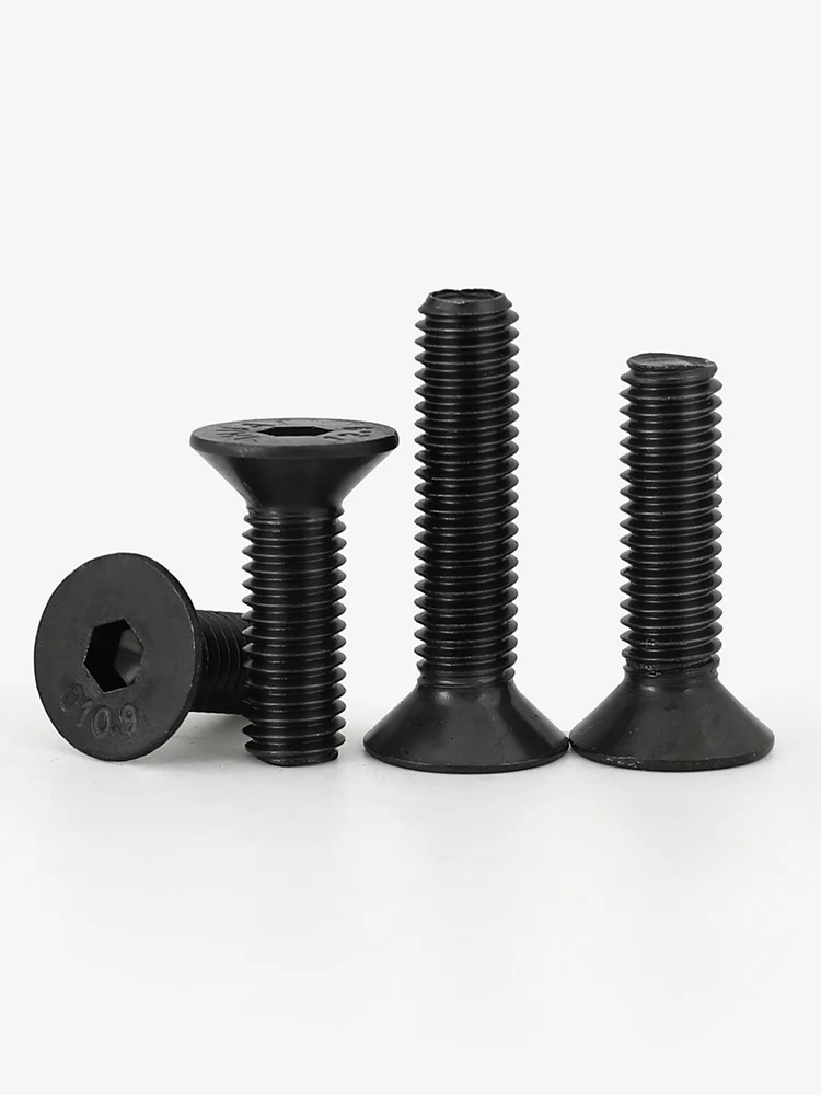 50-Pack #6-32 X 1/2" Button Head Socket Cap Screws - Alloy Steel, Black Oxide | Hex Key Drive