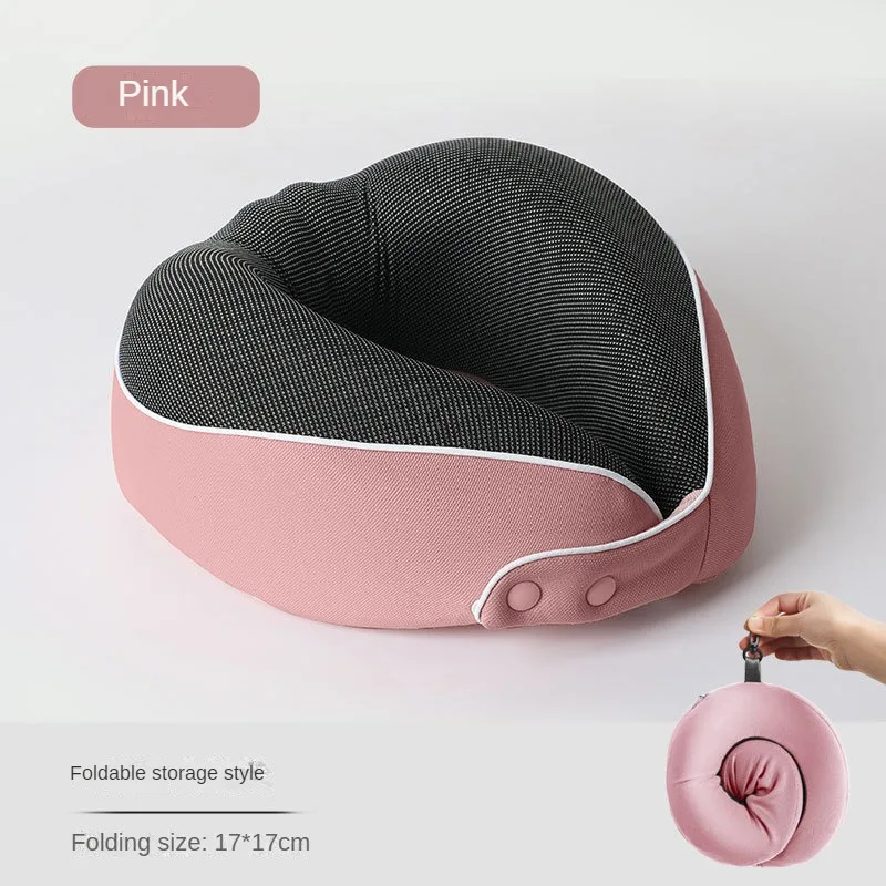 Travel Airplane U-shaped Pillow Memory Foam Neck Pillow Office Nap Artifact Can Store Lunch Break Neck Pillow