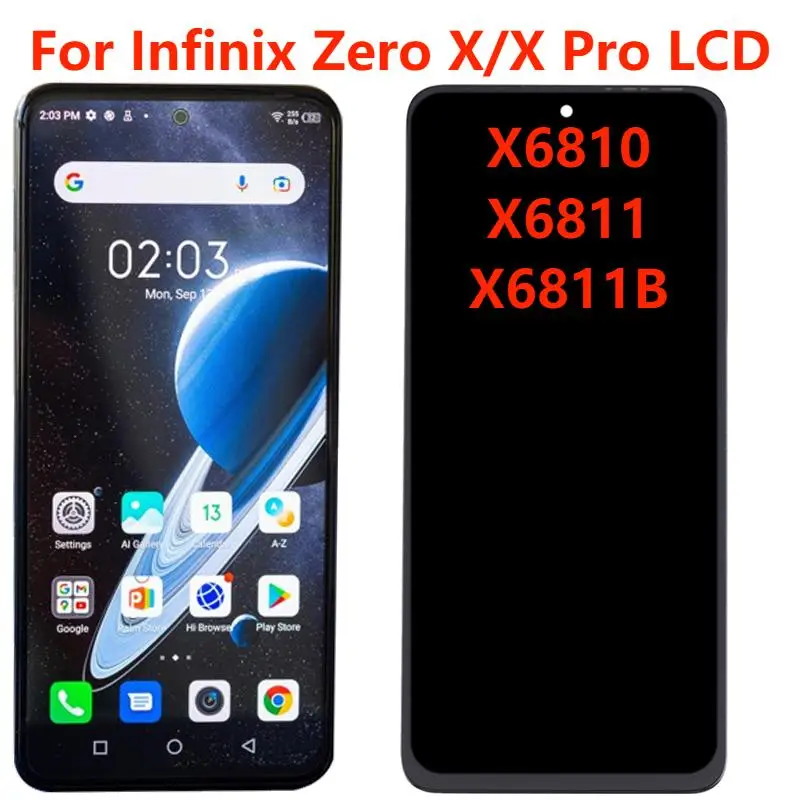 

6,67 "оригинальный AMOLED для Infinix Zero X ЖК-дисплей сенсорный экран дигитайзер Infinix Zero X Pro X6810 X6811 X6811B Замена